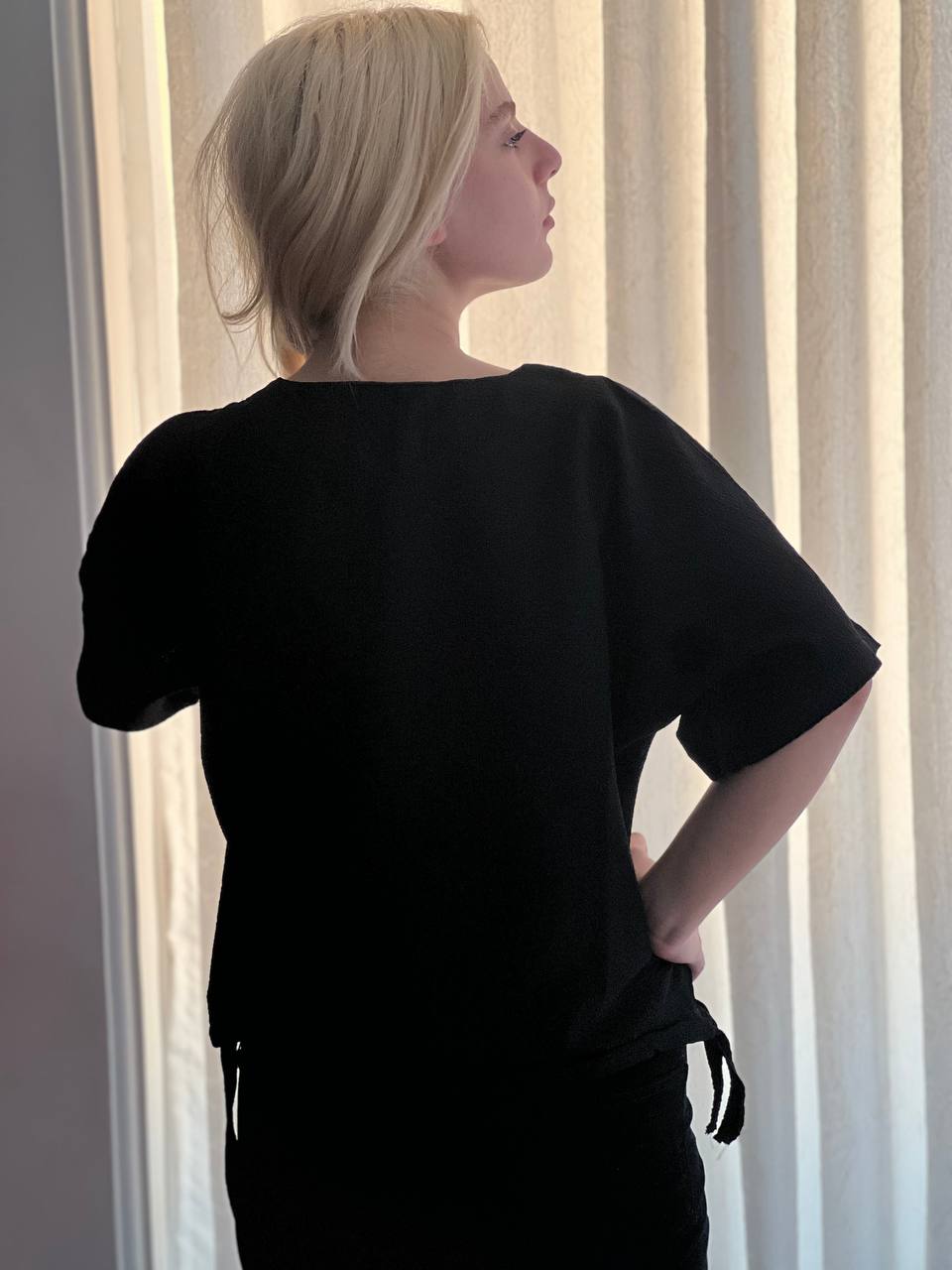 شومیز دخترانه لنزی یقه هفت
