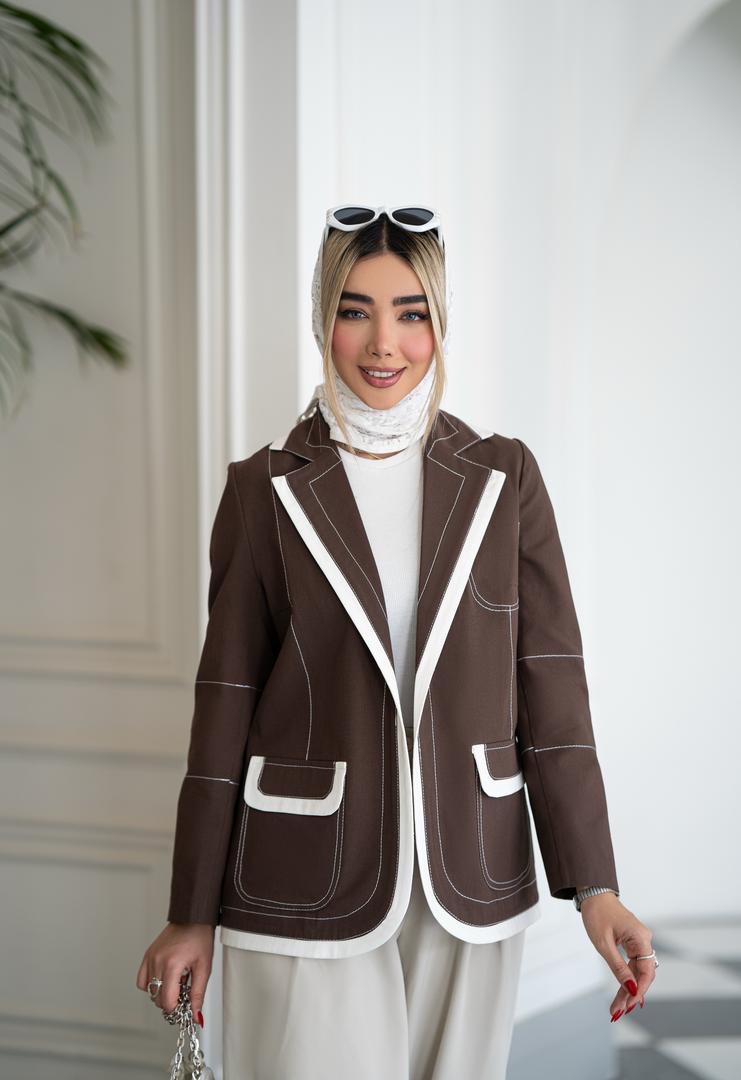 کت زنانه لینن گلدوزی پروانه 