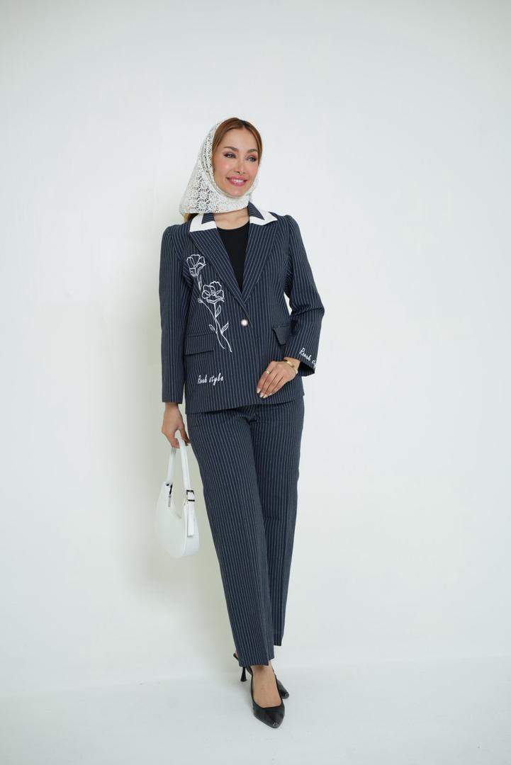 کت لینن دیپلمات گلدوزی زنانه