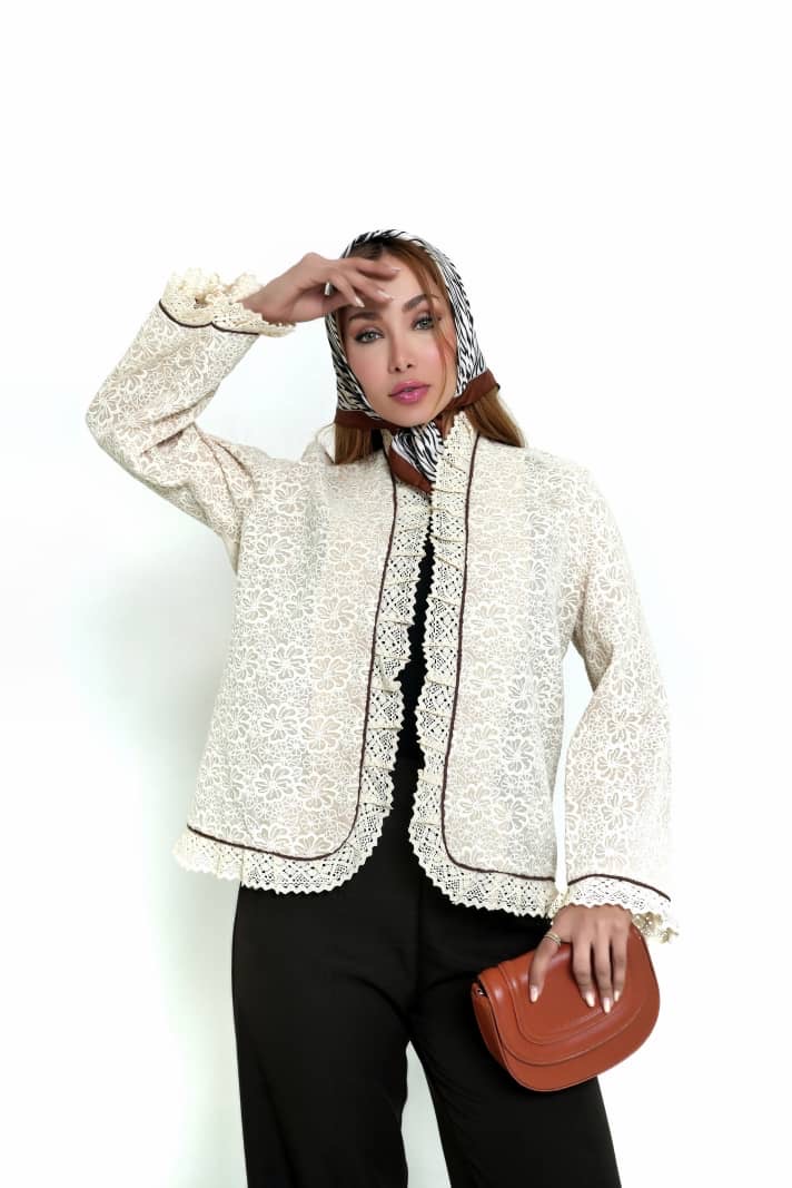 کت زنانه دانتل لینن شیک 