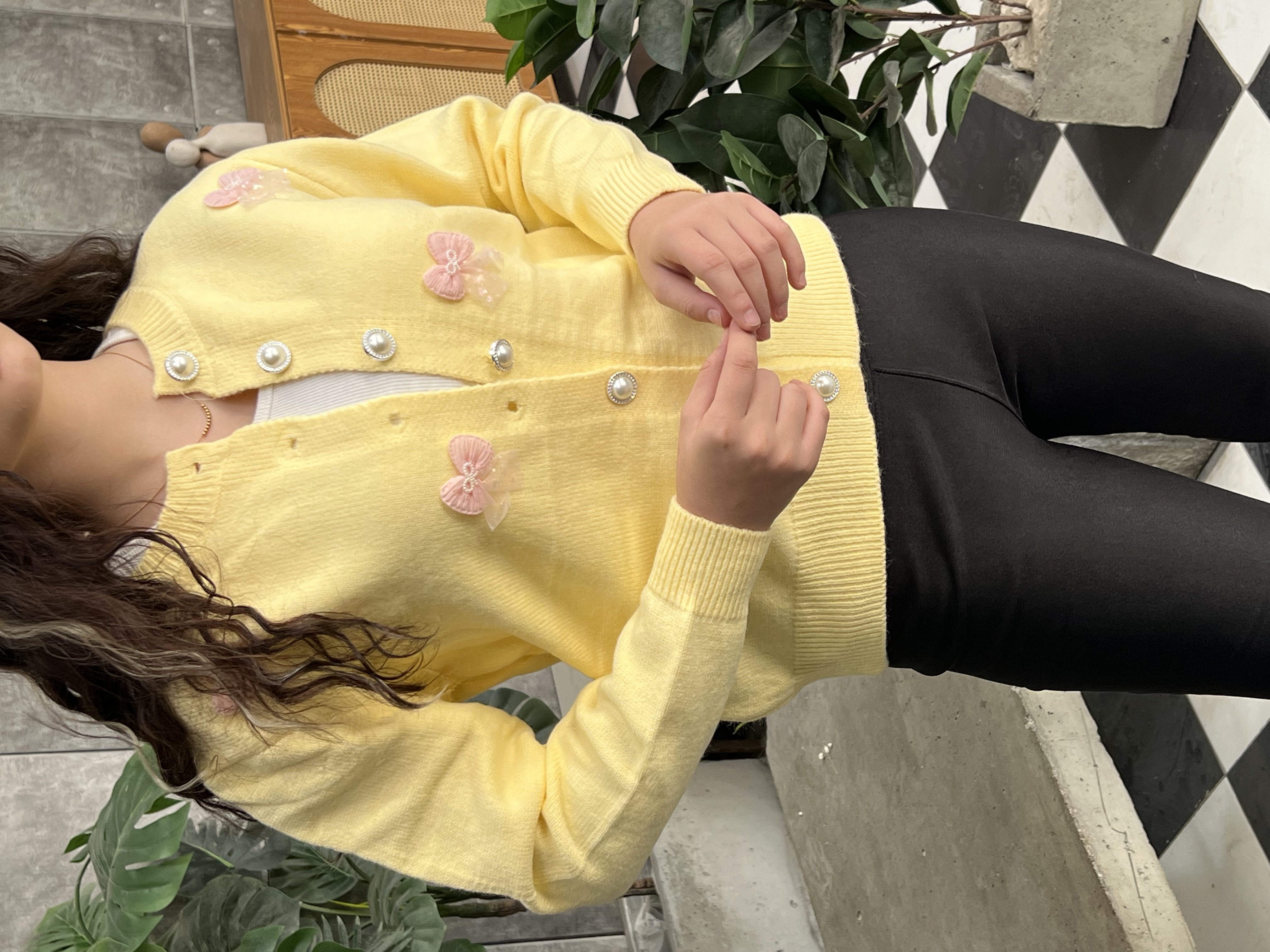 کاردیگان بافت زنانه وارداتی مدل پاپیون